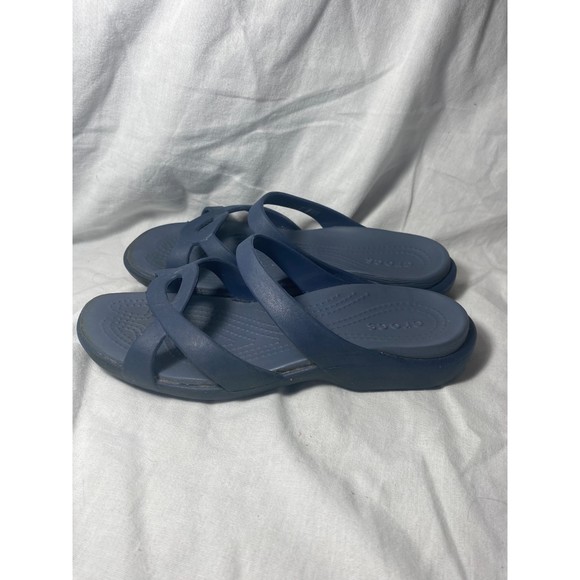 Crocs Meleen Twist Sandal Blue DISCONTINUED Size 7 Womens - Picture 3 of 5
